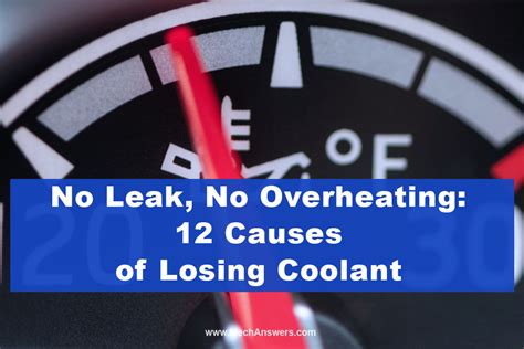 coolant loss no white smoke|No Leak, No Overheating: (12 Causes of Losing。